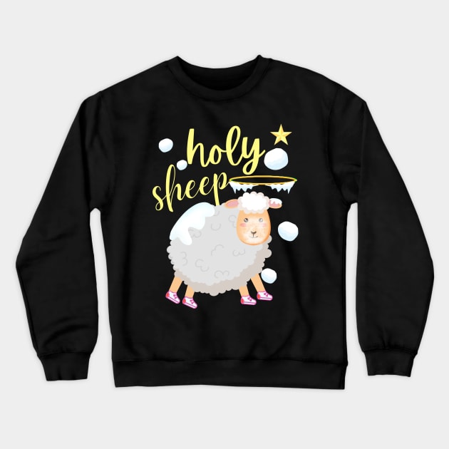 cute christmas sheep Crewneck Sweatshirt by Love My..